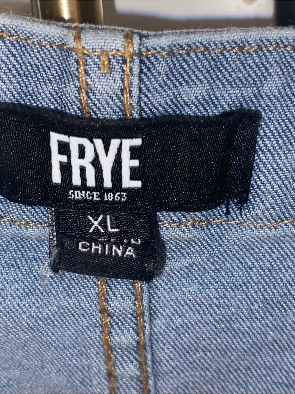 Frye denim mini dress button-front closure sleeveless coastal cowgirl western - Picture 8 of 11